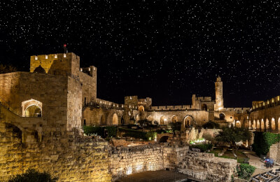 517. Tour of repentance Laser show on the tower of david
